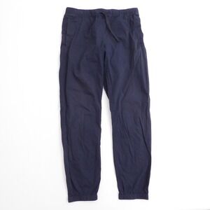COS Mens Jogger Pants Navy Blue Cotton Nylon Blend Elastic Waist Size Medium